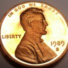 RARE DATE SCARCE 1989-S PROOF LINCOLN CENT~FREE SHIP~ RARE DATE SCARCE 1989-S PROOF LINCOLN CENT~FREE SHIP~