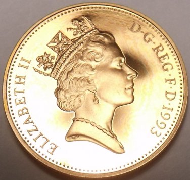 CAMEO PROOF GREAT BRITAIN 1993 PENNY~FREE SHIPPING~SEE OUR STORE FOR PROOFS~