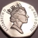 Extremely Rare Cameo Proof Great Britain 1991 50 Pence~Only 10,000 Minted~Fr/Shi Extremely Rare Cameo Proof Great Britain 1991 50 Pence~Only 10,000 Minted~Fr/Shi