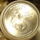 GEM UNCIRCULATED ROLL WYOMING 2007-P STATE QUARTERS~FREE SHIPPING~ GEM UNCIRCULATED ROLL WYOMING 2007-P STATE QUARTERS~FREE SHIPPING~