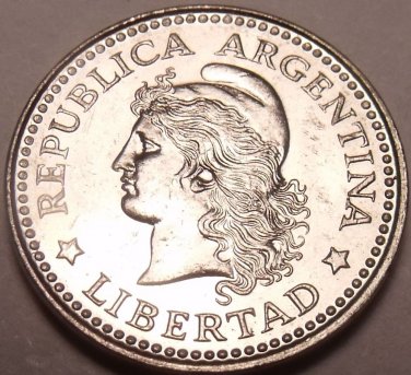Gem Unc Argentina 1959 5 Centavos~Last Year Ever Minted~Over 50 Years Old~Fr/Shi