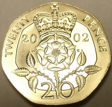 Cameo Proof Great Britain 2002 20 Pence~The Mints Best Work~Free Shipping