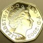 Cameo Proof Great Britain 2002 50 Pence~Only 100,000 Minted~Free Shipping