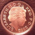 Cameo Proof Great Britain 2002 Penny~Crowned Portcullis~Free Shipping