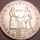 Large Unc Austria 1960 25 Schillings~40th Anniv Carinthian Plebescite~Free Ship
