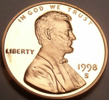 1998-S EXTREMELY SCARCE PROOF LINCOLN CENT~~FREE SHIP~~