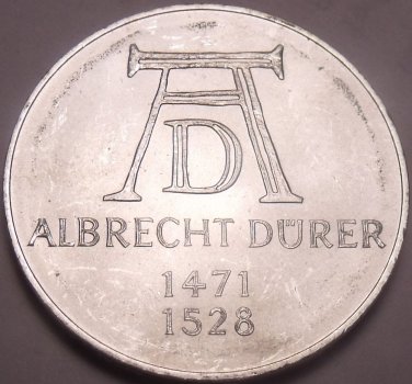 Large Unc Germany 1971-D 5 Mark Coin~500th Anniversary Of Albrecht Durer~Free Sh