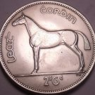 Huge Bu Ireland 1954 Half Crown~Horse And Irish Harp~Free Shipping Huge Bu Ireland 1954 Half Crown~Horse And Irish Harp~Free Shipping