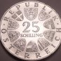 Huge Unc Silver Austria 1965 25 Schilling~150th Anniversary Vienna Technical~F/S