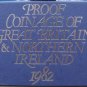 1982 GREAT BRITAIN 8 PIECE PROOF SET IN ORIGINAL PACKAGE WITH PAPERWORK~FREE SHI