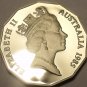 Huge Cameo Proof Australia 1985 50 Cents~Kangaroo & Emu~75k Minted~Free Shipping