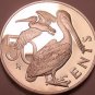 Huge Proof British Virgin Islands 1984 50 Cents~Brown Pelican~Free Shipping