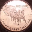 Gem Silver Proof Canada 1992 Dollar~Stagecoach Service~See R Silver~Free Ship Gem Silver Proof Canada 1992 Dollar~Stagecoach Service~See R Silver~Free Ship
