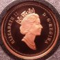 Cameo Proof Canada 1992 Cent~Maple Leaf~125 Years Of The Confederation~Free Ship