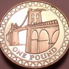 Rare Proof Great Britain 2005 Pound~Only 50,000 Minted~The Menai Bridge~Free Shi