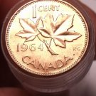 Gem Unc Roll (50 Coins) Canada 1964 Maple Leaf Cents~Free Shipping
