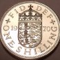 Proof Great Britain 1970 Shilling~English Shield Variety~Last Year Minted~Fr/Sh
