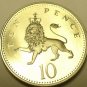 Gem Cameo Proof Great Britain 1997 10 Pence~Excellent Coin~Crowned Lion~Free Shi