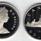 1981 CANADA PROOF CANOE/VOYAGEUR DOLLAR~CAMEO~FREE SHIPPING~