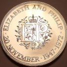 Massive Proof Great Britain 1972 25 Pence~Elizabeth And Phillip Wedding~Free Shi Massive Proof Great Britain 1972 25 Pence~Elizabeth And Phillip Wedding~Free Shi