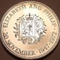 Massive Proof Great Britain 1972 25 Pence~Elizabeth And Phillip Wedding~Free Shi