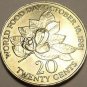 HUGE JAMAICA UNC 1985 WORLD FOOD DAY 20 CENTS~FREE SHIP