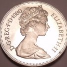 LARGE PROOF GREAT BRITAIN 1980 10 NEW PENCE~LION~FR/SH~