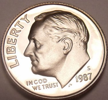 United States 1987-S Proof Roosevelt Dime~Free Shipping~See Our Proof Coins~