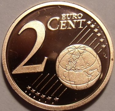 Cameo Proof Germany 2005-G Two Euro Cents~Karlsruhe Mint~Excellent~Free Ship~