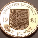 Rare Gem Cameo Proof Jersey 1981 Penny~Only 15,000 Minted~Free Shipping~