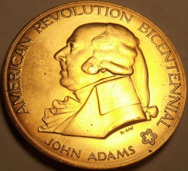 Massive 1974 Gem Unc A-R-B Medallion~John Adams~First Continental Congress~Fr/Sh