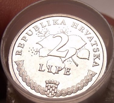 Gem Unc Roll (50 Coins) Croatia 2005 2 Lipe~Grape Vine~See R Unc Rolls~Free Ship