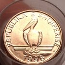 Gem Unc Roll (50 Coins) Albania 1996 One Lek~Brown Pelican Coins~Free Shipping~