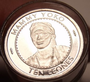 Gem Unc Roll (40 Coins) Sierra Leone 1996 10 Leones~Mammy Yoko~Free Shipping~