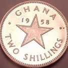 Rare Proof Ghana 1958 2 Shillings~Only 20,000 Minted~Dr. Kwame Nkrumah~Free Ship Rare Proof Ghana 1958 2 Shillings~Only 20,000 Minted~Dr. Kwame Nkrumah~Free Ship