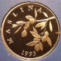 Rare Proof Croatia 1993 20 Lipa~Olive Branch~Only 17,000 Minted~Free Shipping