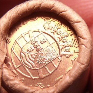 Rare Gem Unc Original Roll (50 Coins) Mozambique 1974 20 Centavos~Free Shipping