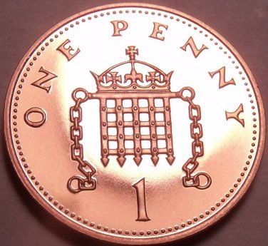 Cameo Proof Great Britain 2000 Penny~Badge Of King Henry VII~100k Minted~Fr/Ship
