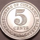 Gem Bu Rare Silver Malaya 1945 5 Cents~King George VI~Free Shipping Gem Bu Rare Silver Malaya 1945 5 Cents~King George VI~Free Shipping
