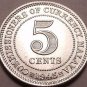 Gem Bu Rare Silver Malaya 1945 5 Cents~King George VI~Free Shipping