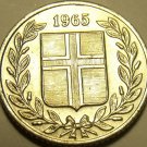 BRILLIANT UNC ICELAND 1965 25 AURAR~FREE SHIPPING~WE HAVE ICELAND COINS~