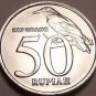 Gem Unc Indonesia 1999 50 Rupiah~Spread Eagle~Black-Naped Oriole~Free Shipping