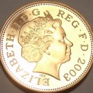 Cameo Proof Great Britain 2003 Penny~Badge Of Henry VII~Proofs Are Best~Free Shi