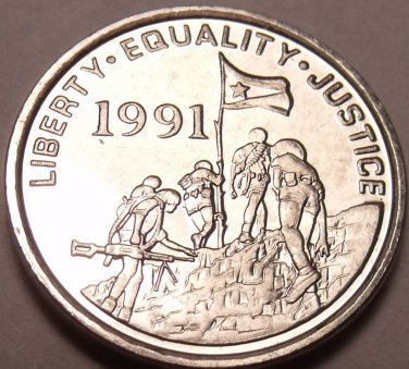 Gem Unc Eritrea 1997 1 Cent~Military Flag~Gazelle~See Our Gem Unc Coins~Free Shi