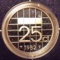 Rare Encapsulated Proof Netherlands 1982 25 Cents~10,000 Minted~Free Shipping