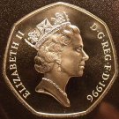 Huge Gem Cameo Great Britain Proof 1996 50 Pence~Britannia Seated~Free Shipping