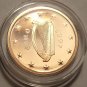 EXTREMELY RARE IRELAND 2007 ENCAPSULATED CAMEO PROOF 1 EURO CENT~5K MINTED~FR/SH