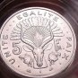 Gem Unc Roll (20 Coins) Huge Djibouti 1991 5 Franc Coins~Giant Eland Headress~FS