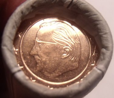 Gem Unc Original Roll (50) Belgium 2003 1 Euro Cents~See All Our Rolls~Free Ship