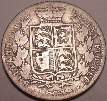 Huge Rare Silver Great Britain 1884 Half Crown~We Have G.B. Coins~Free Shipping~
